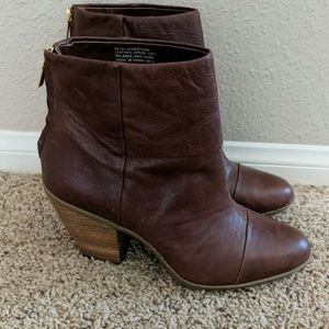 Brown Leather Booties